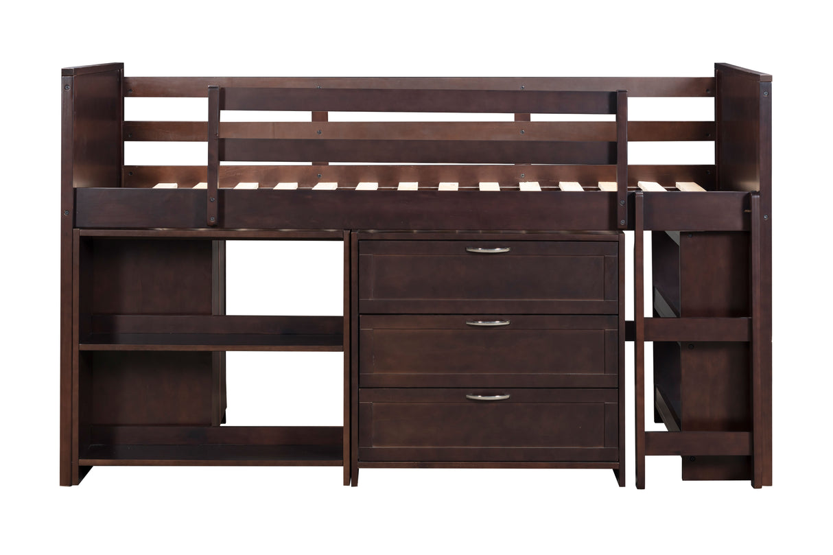 5 PIECE TWIN LOW LOFT STORAGE BED SET by Mollai Collections | Bel Furniture