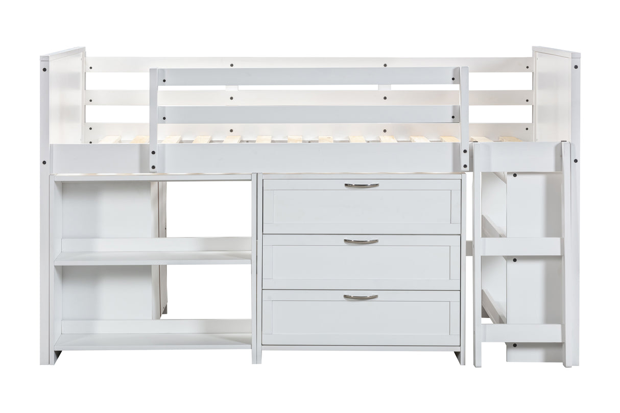 5-Piece Twin Size Low Loft Storage Bed Set by Mollai Collections | Bel Furniture