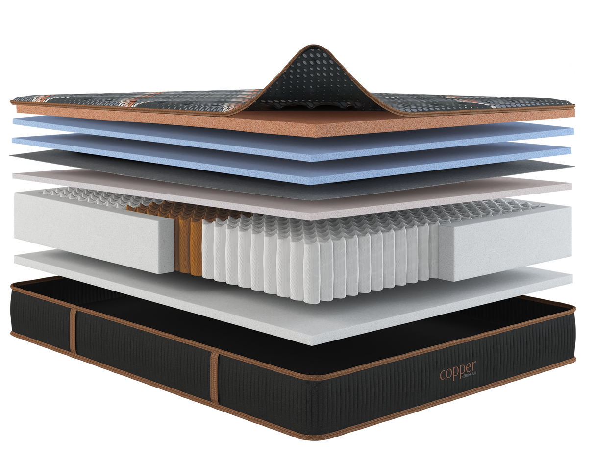 Camryn Copper ET Supreme Firm Hybrid Mattress by Spring Air – 17" Quilted Extra Firm