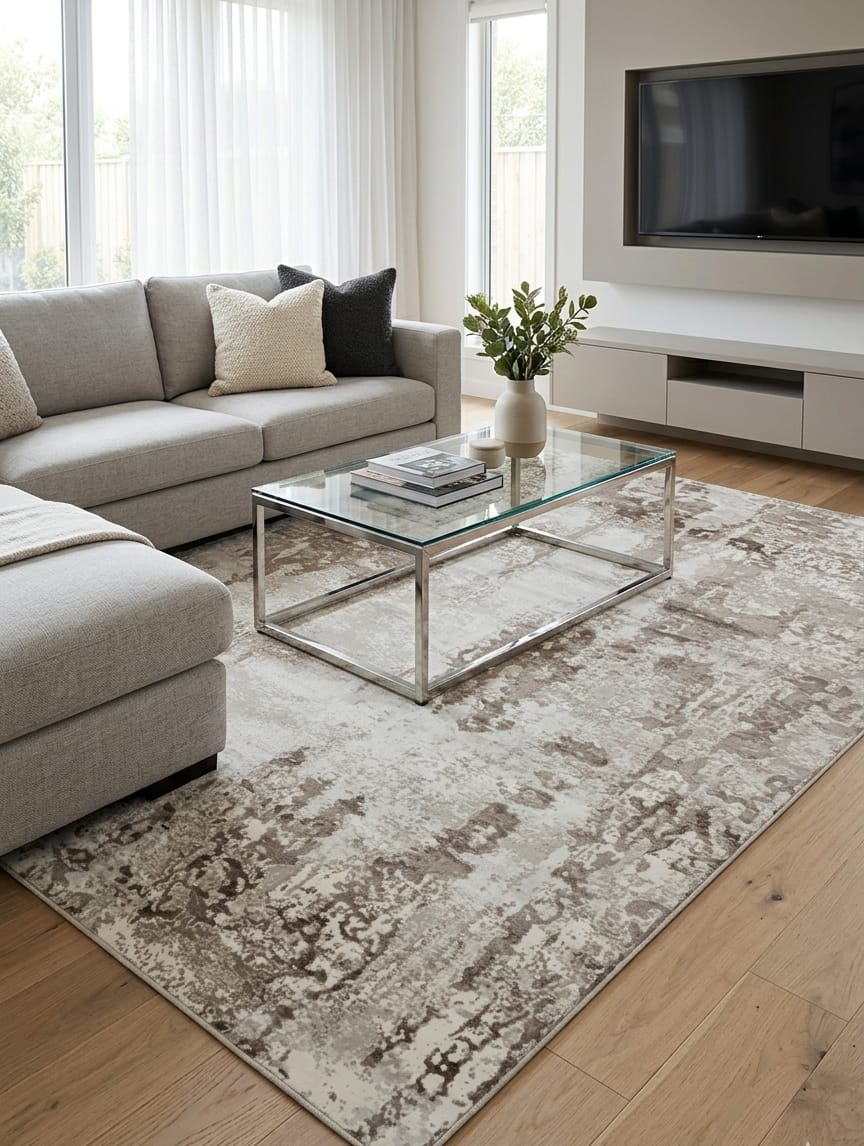 .Darica Brown Power-Loomed Area Rug - 6' 6" x 9' 0"