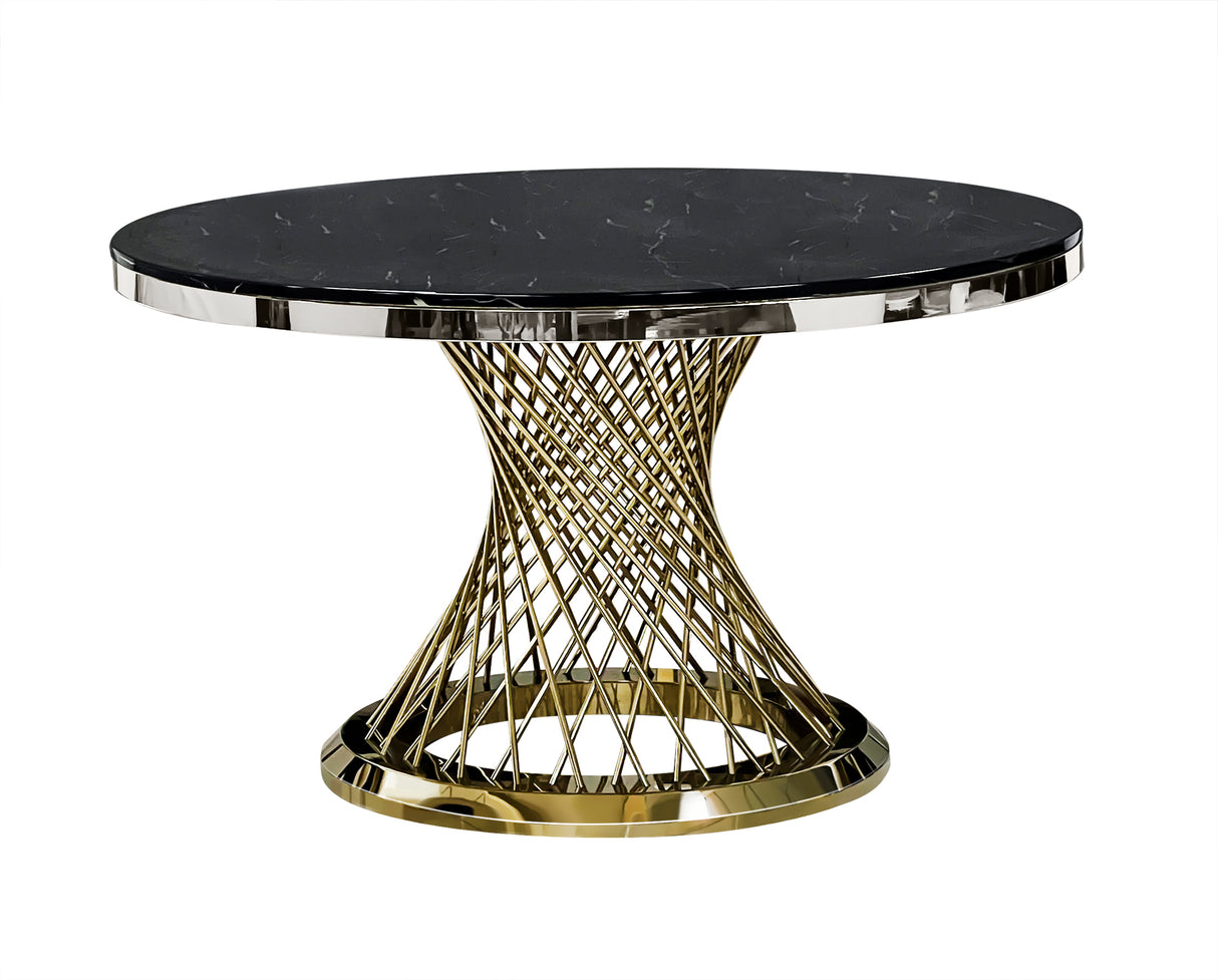 6 PIECE ROUND DINING ROOM SET by Mollai Collections | Bel Furniture