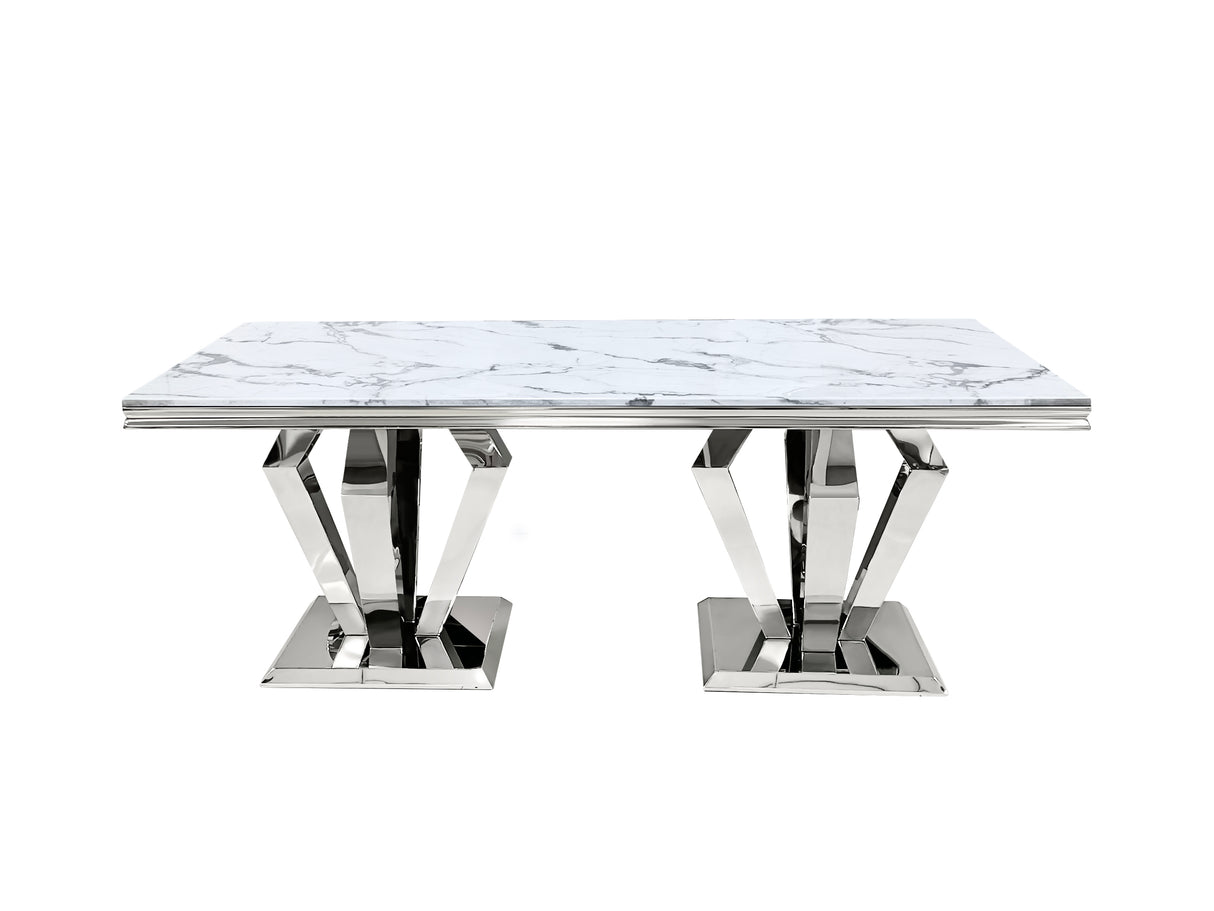 7 Piece Modern Dining Room Set by Mollai Collections | Bel Furniture