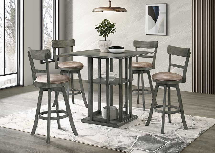 5 Piece Pub Dining Room Set by Mollai Collections | Bel Furniture