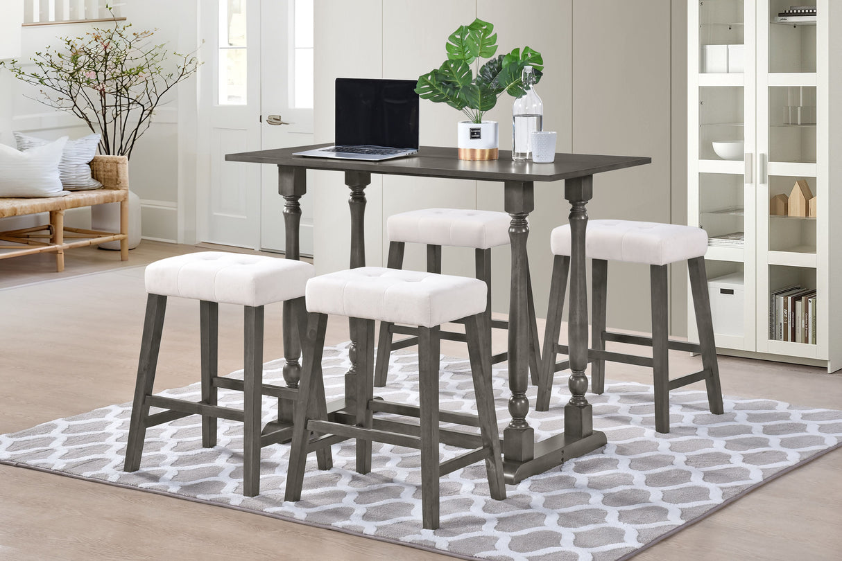 5 Piece Counter Height Dining Room Set by Mollai Collections | Bel Furniture
