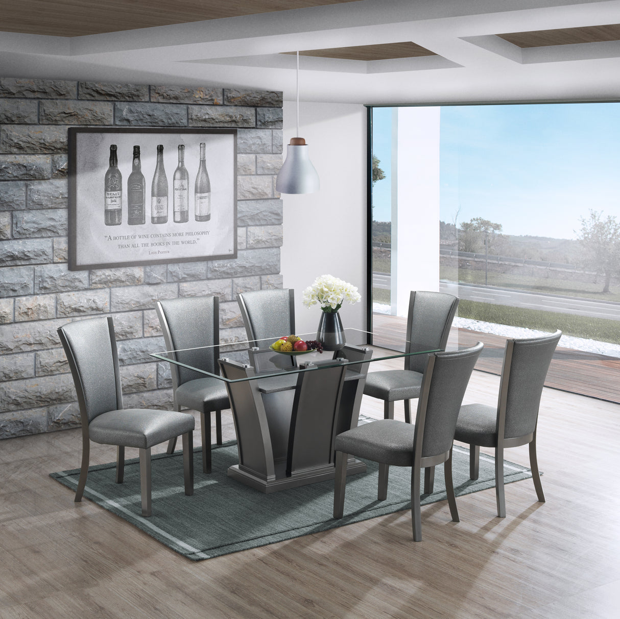 7 Piece Dining Room Set by Mollai Collections | Bel Furniture