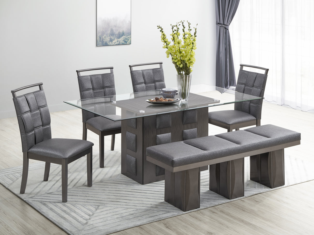 6 Piece Dining Room Set by Mollai Collections | Bel Furniture