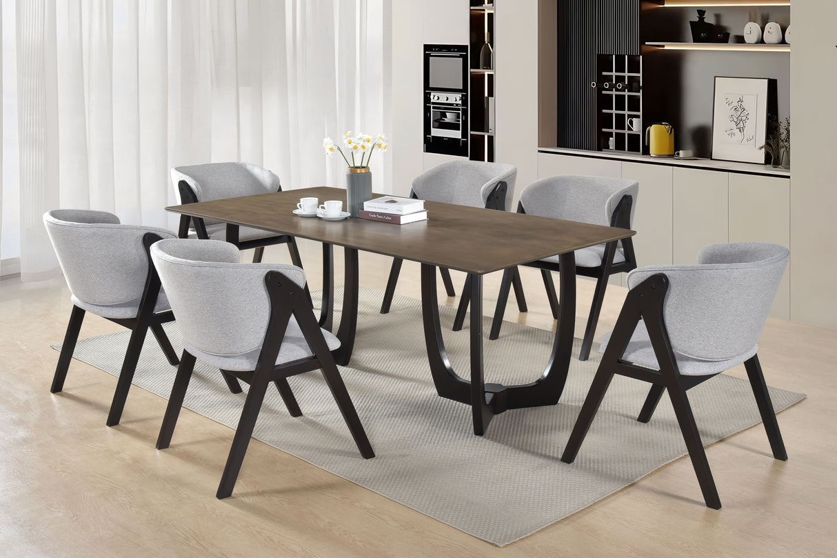 7 Piece Modern Dining Set by Mollai Collections | Bel Furniture
