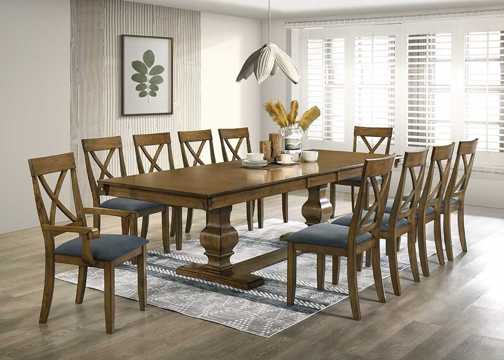 11 Piece Extendable Dining Room Set by Mollai Collections | Bel Furniture