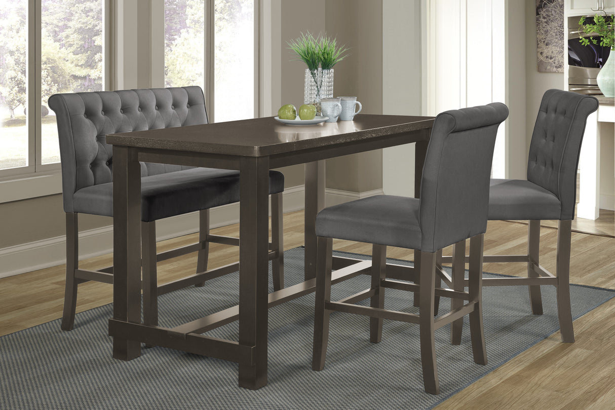 4 Piece Counter Height Dining Room Set by Mollai Collections | Bel Furniture