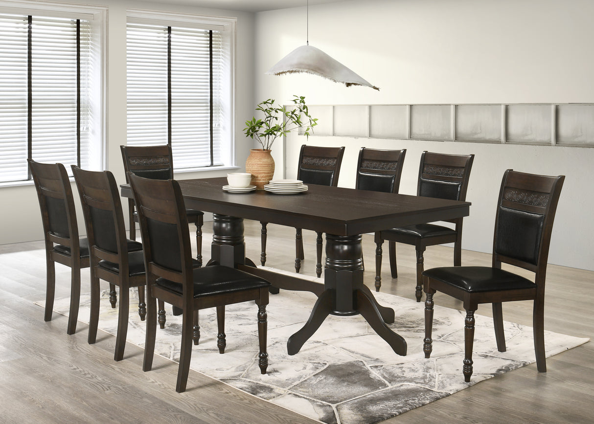 9 Piece Dining Room Set by Mollai Collections | Bel Furniture