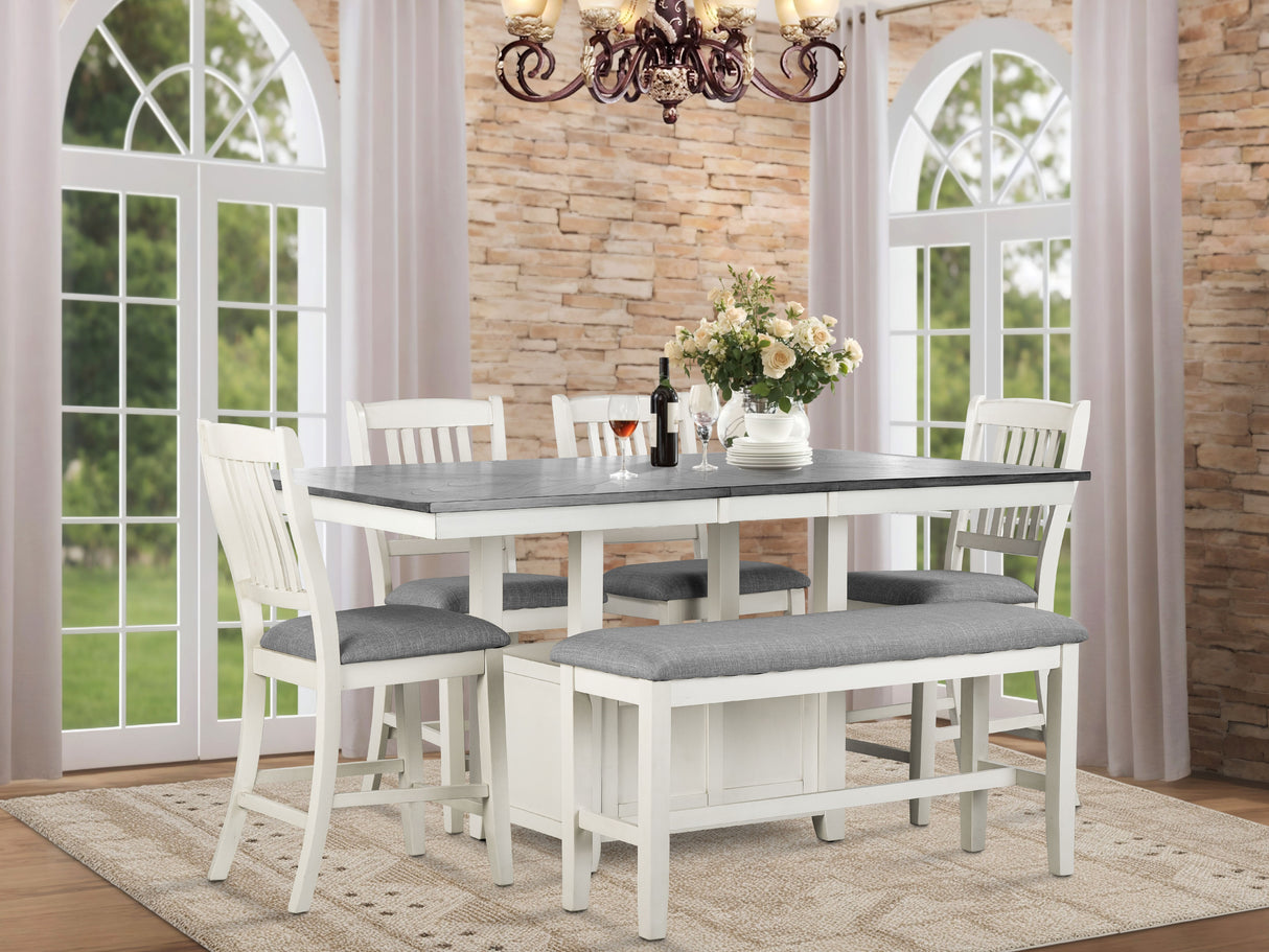 6 PIECE PUB DINING ROOM SET by Mollai Collections | Bel Furniture