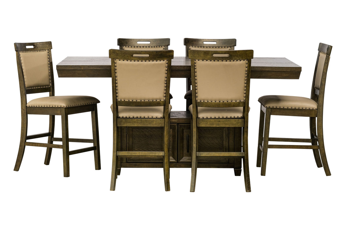 7 PIECE PUB DINING ROOM SET by Mollai Collections | Bel Furniture