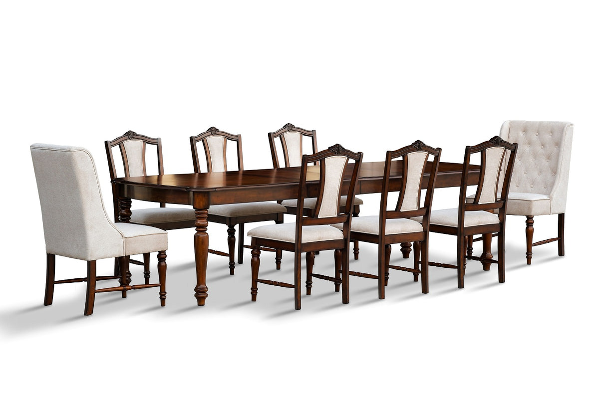 9 Piece Dining Room Set by Mollai Collections | Bel Furniture