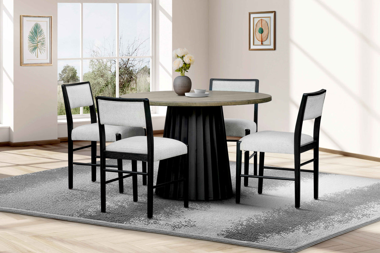 5 Piece Round Dining Room Set by Mollai Collections | Bel Furniture