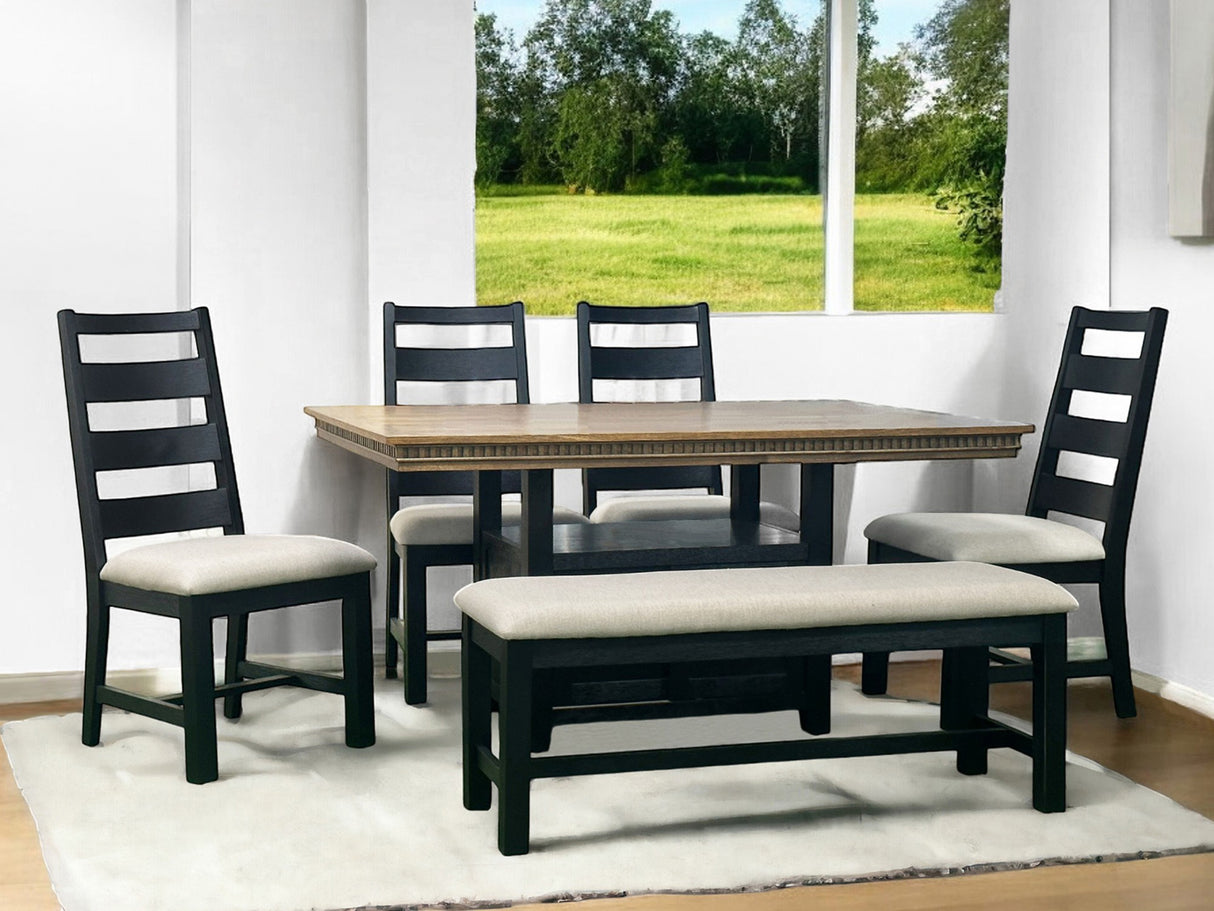6 Piece Dining Room Set by Mollai Collections | Bel Furniture