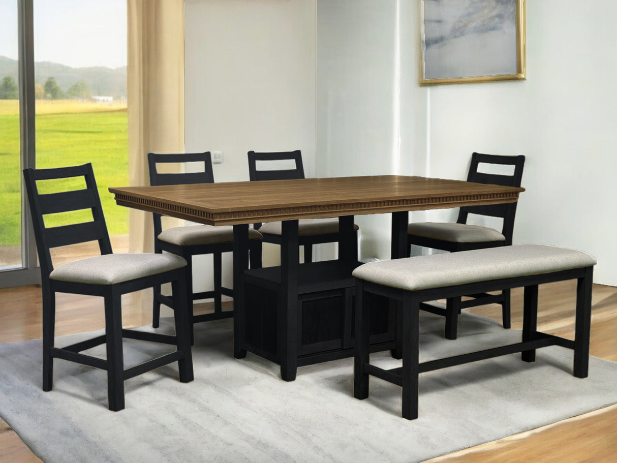 6 Piece Pub Dining Room Set by Mollai Collections | Bel Furniture