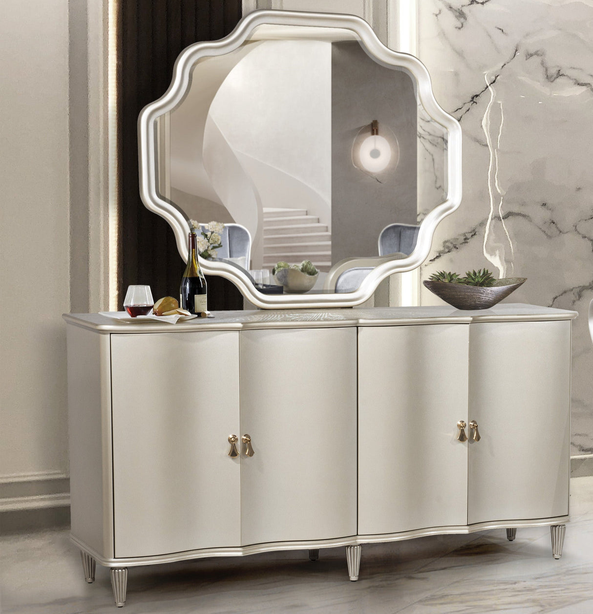 Sideboard with Mirror by Mollai Collections | Bel Furniture