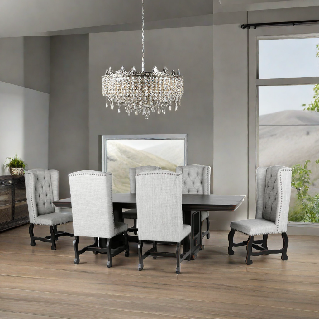 MAGNOLIA / ASPEN 7 PIECE DINING TABLE SET by Mollai Collections | Bel Furniture
