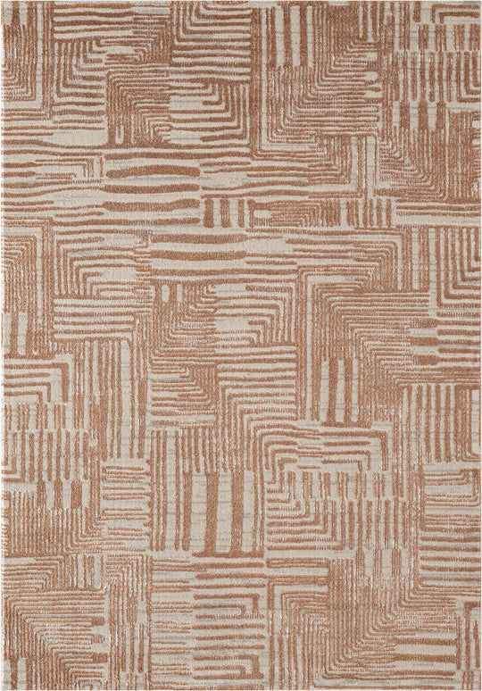 .Melet Terracotta Power-Loomed Area Rug - 6' 6" x 9' 0"