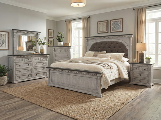 Alamo 6 Piece Weathered Gray Bedroom Set