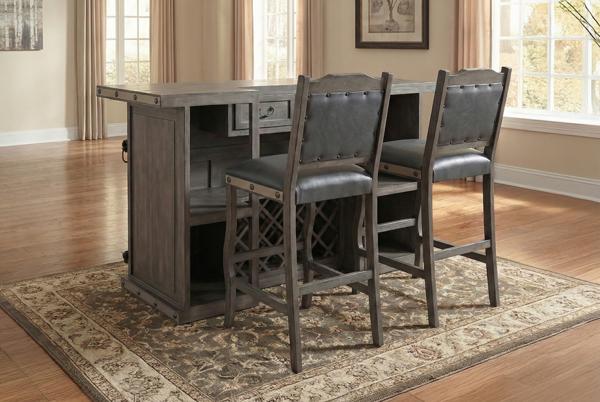 3-Piece Rustic Bar Set