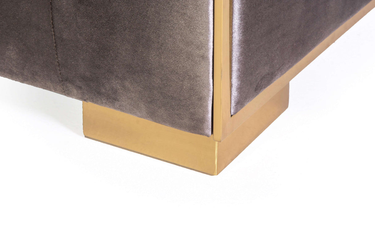 3 Piece Sectional Sofa with Gold Trim and Plush Accent Pillows by Sara Collections | Bel Furniture