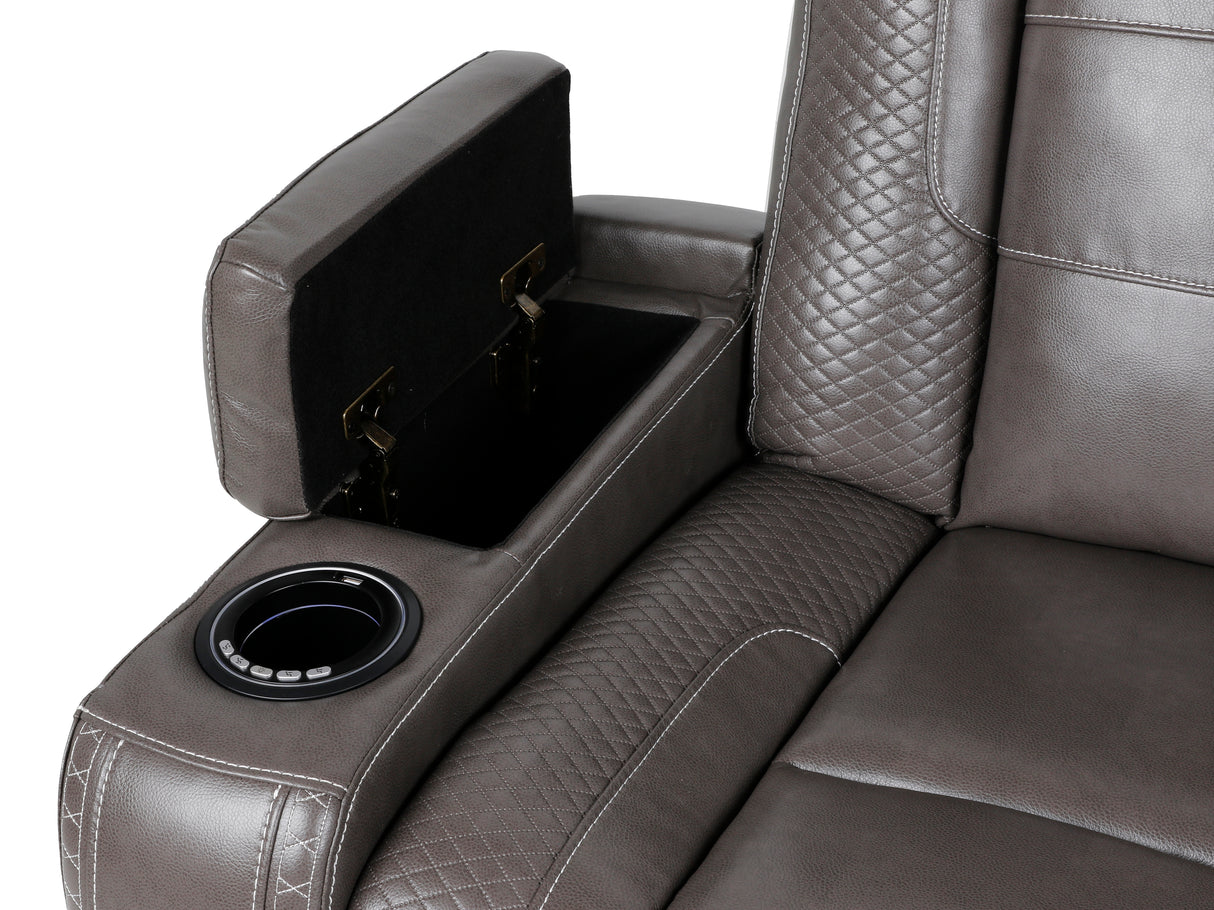 3-Piece Power Recline Home Theater Seating by Sara Collections | Bel Furniture