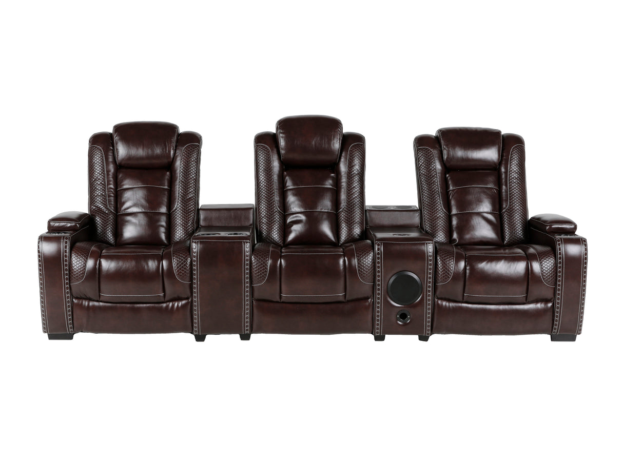 3-Piece Power Recline Home Theater Seating by Sara Collections | Bel Furniture