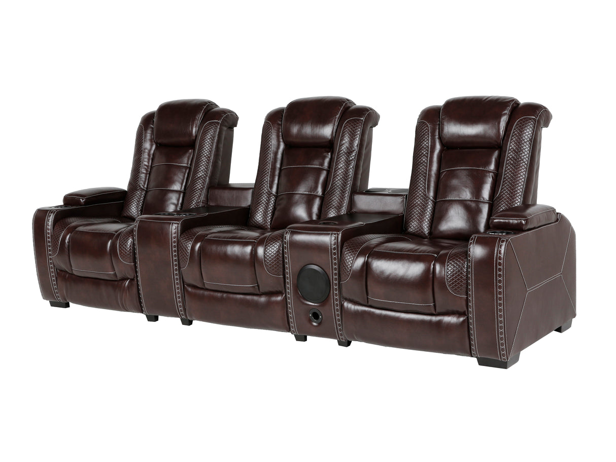 3-Piece Power Recline Home Theater Seating by Sara Collections | Bel Furniture