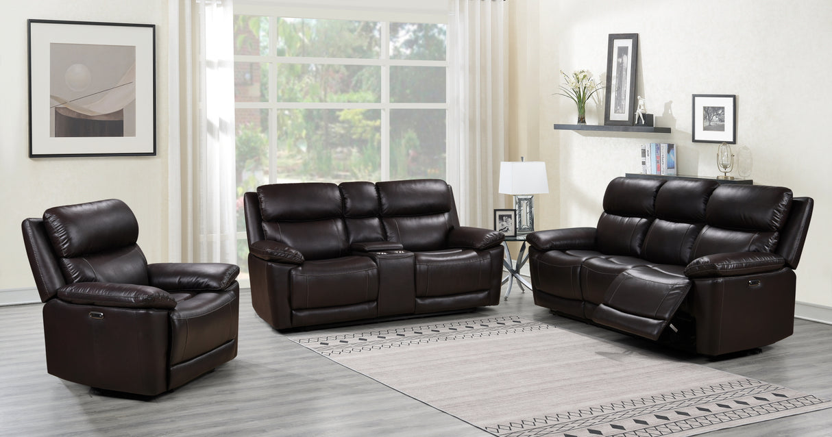 3 Piece Power Reclining Living Room Set by Sara Collections | Bel Furniture