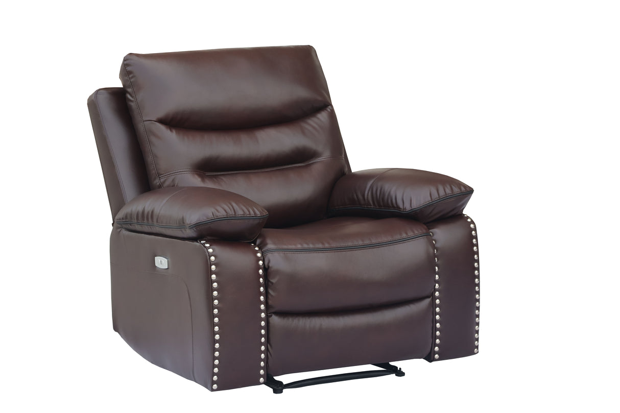 3 Piece Living Room Set: Power Reclining Sofa, Power Reclining Chair, Stationary Loveseat by Sara Collections | Bel Furniture