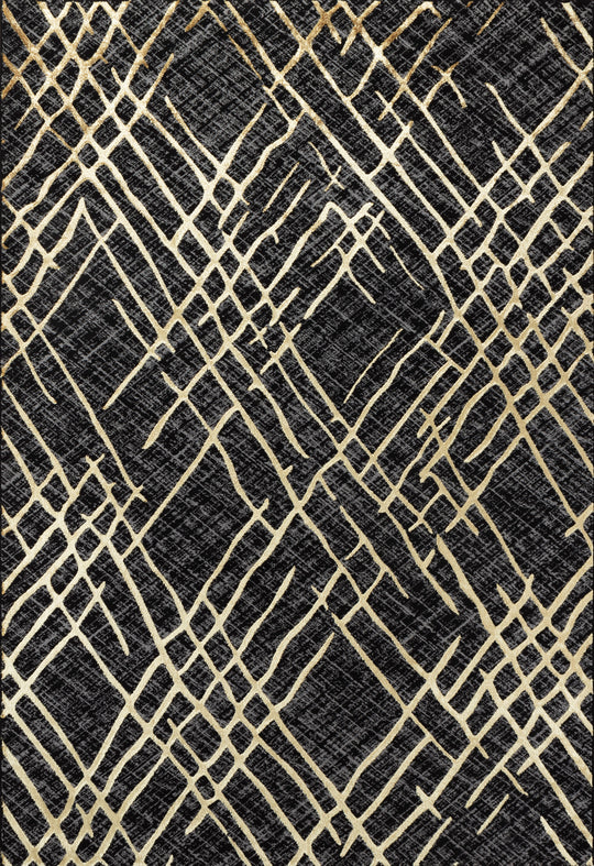 Textured black and gold patterned fabric