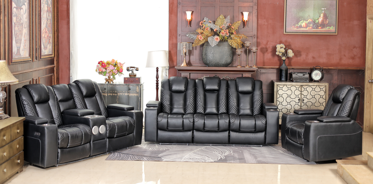 3 PIECE POWER RECLINING LIVING ROOM SET by Sara Collections | Bel Furniture