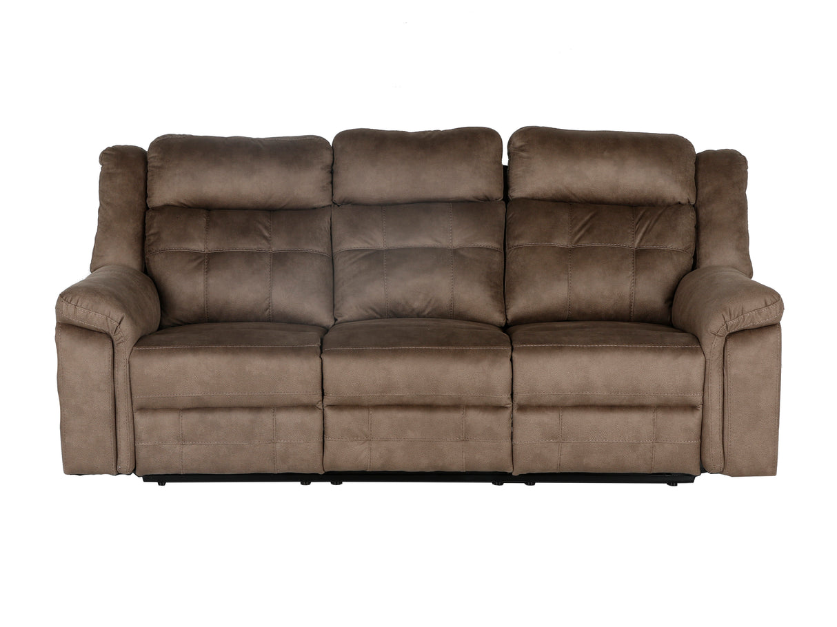 Keily Brown Power Reclining Sofa, Stationary Loveseat & Power Recliner Set with Console