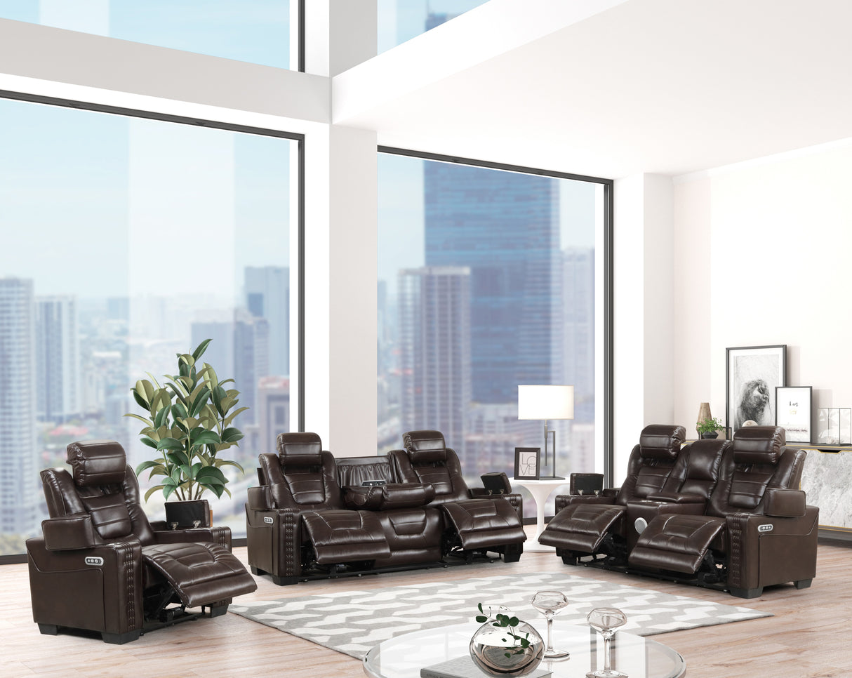 3 Piece Power Reclining Living Room Set by Sara Collections | Bel Furniture