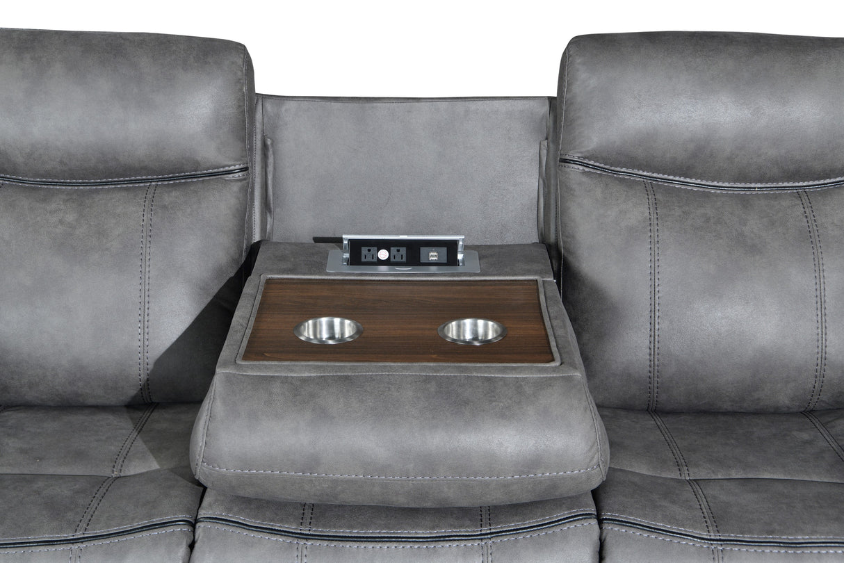 3 Piece Living Room Set: Power Reclining Sofa, Power Reclining Chair, Stationary Loveseat by Sara Collections | Bel Furniture