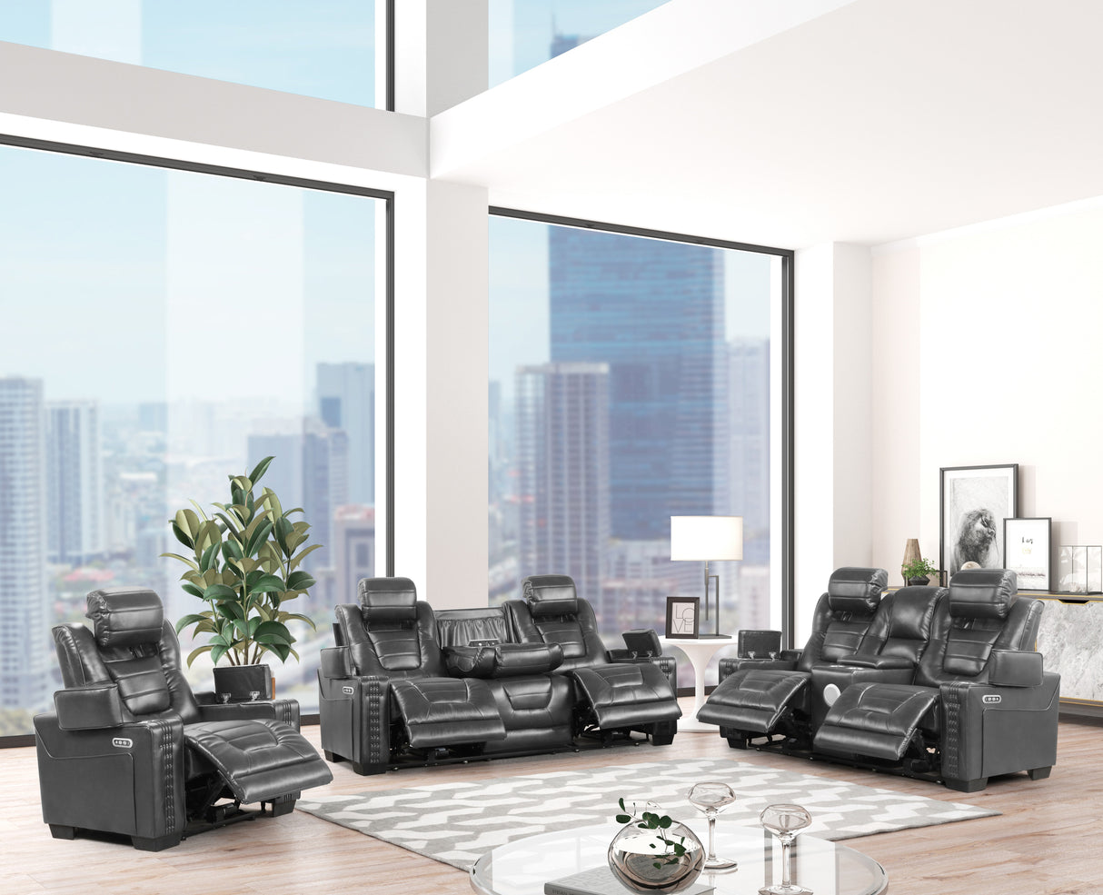 3 Piece Power Reclining Living Room Set by Sara Collections | Bel Furniture