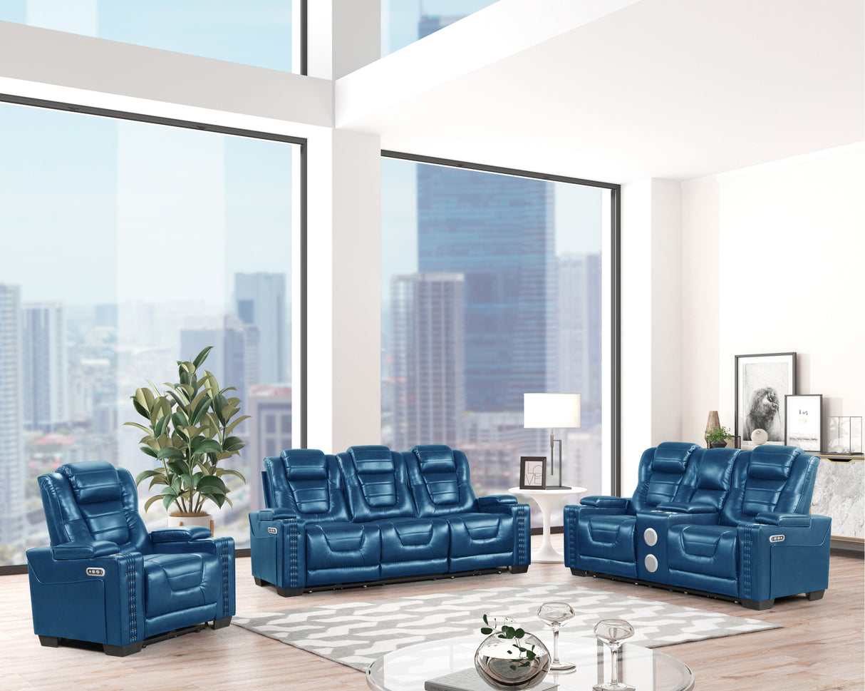 3 Piece Power Reclining Living Room Set by Sara Collections | Bel Furniture