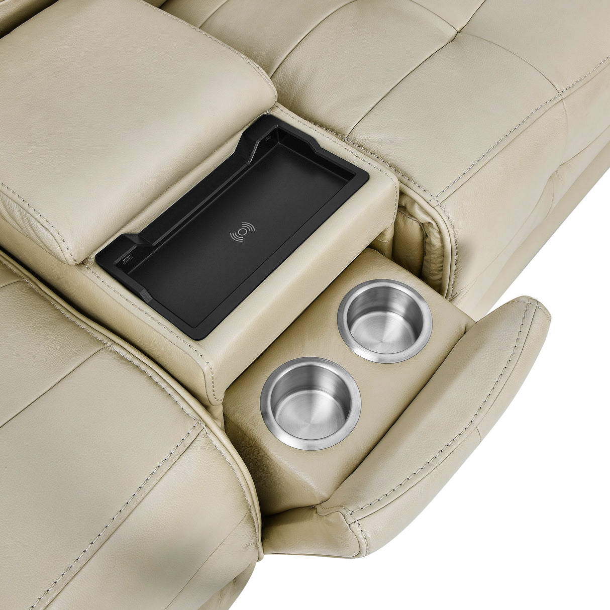 3 Piece Power Reclining Sectional with Top Grain Leather Seating by Sara Collections | Bel Furniture