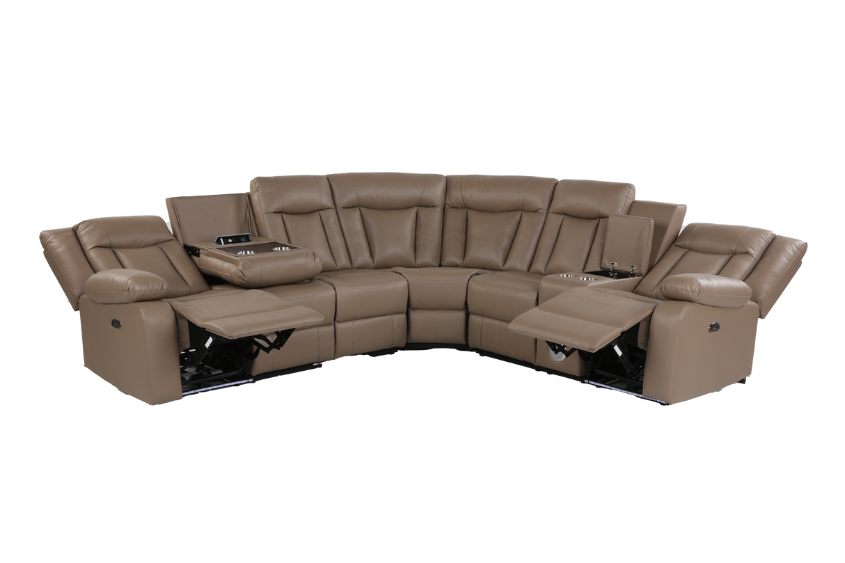 3 Piece Power Reclining Sectional by Sara Collections | Bel Furniture