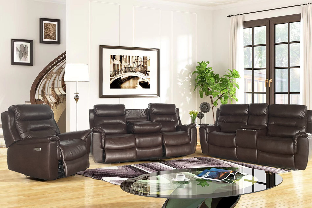 3 Piece Power Reclining Living Room Set by Sara Collections | Bel Furniture
