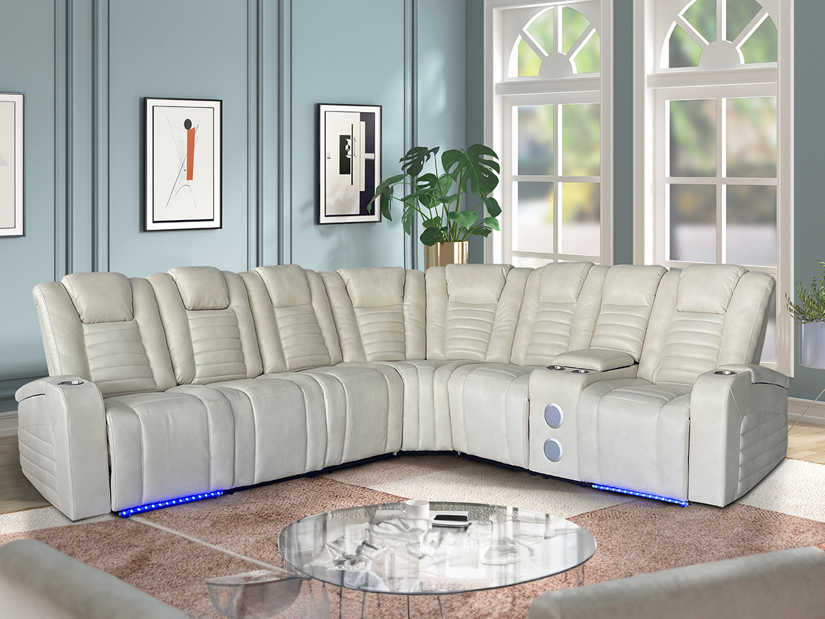 3 Piece Power Reclining Sectional by Sara Collections | Bel Furniture