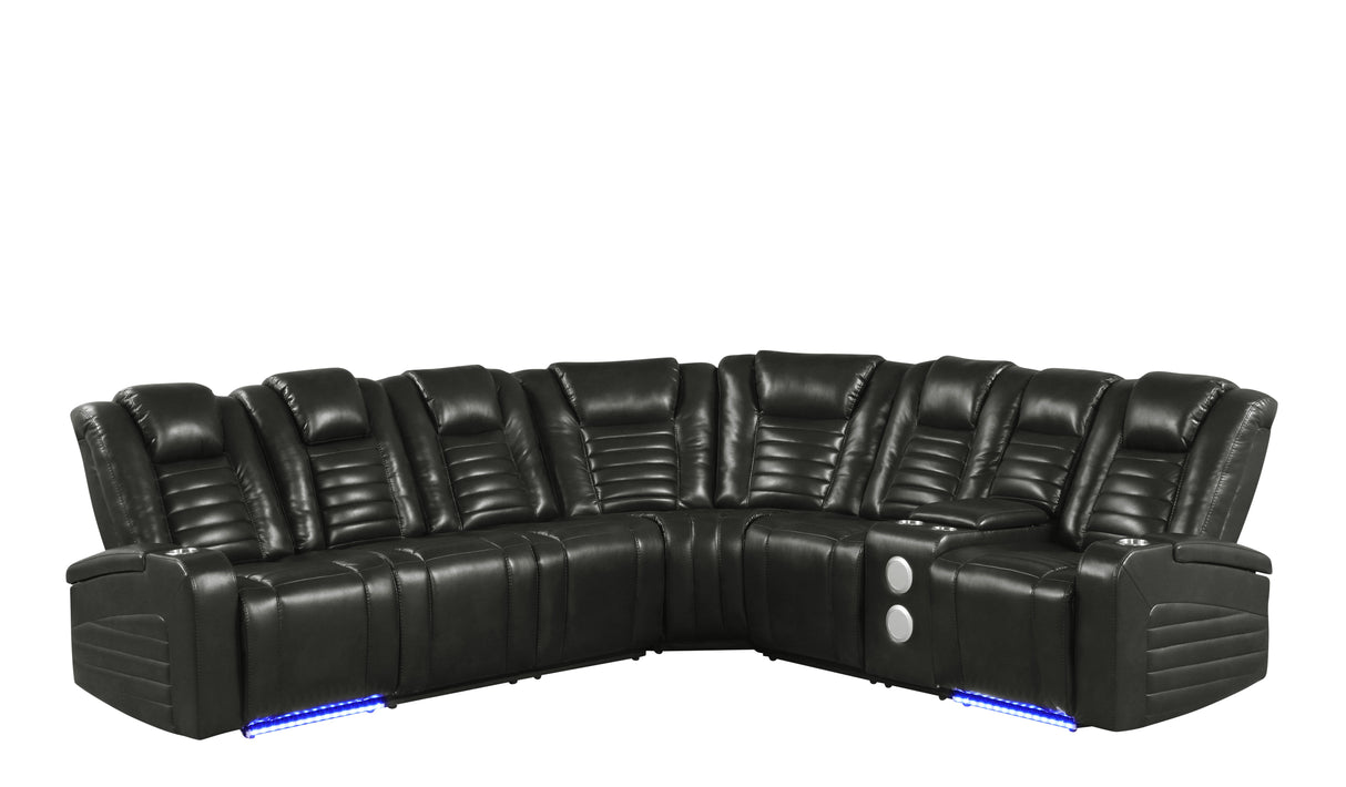 3 Piece Power Reclining Sectional by Sara Collections | Bel Furniture