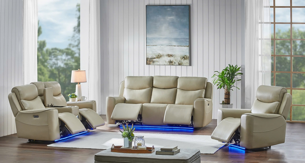 3 Piece Power Reclining Living Room Set by Sara Collections | Bel Furniture