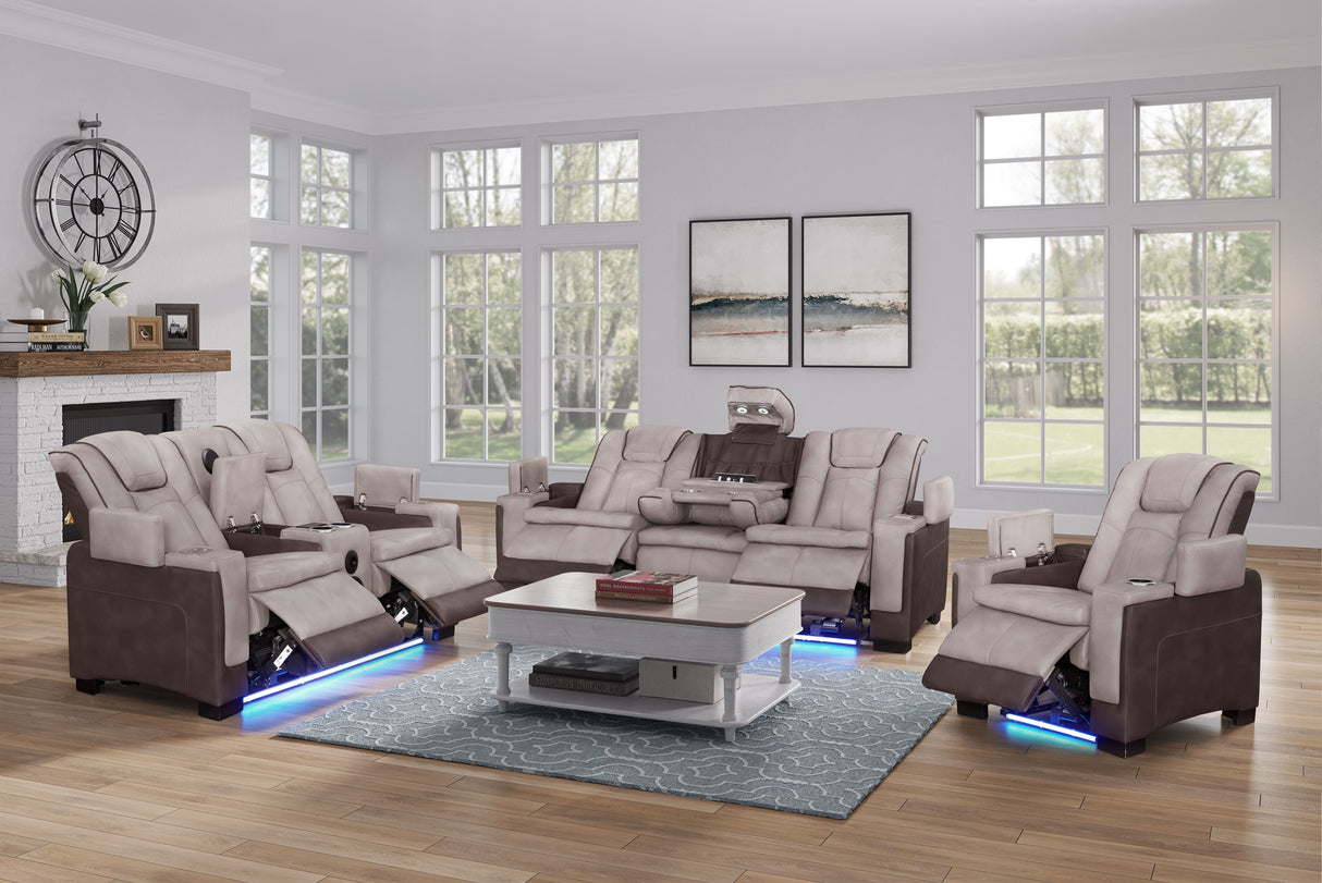 3 Piece Power Reclining Living Room Set by Sara Collections | Bel Furniture