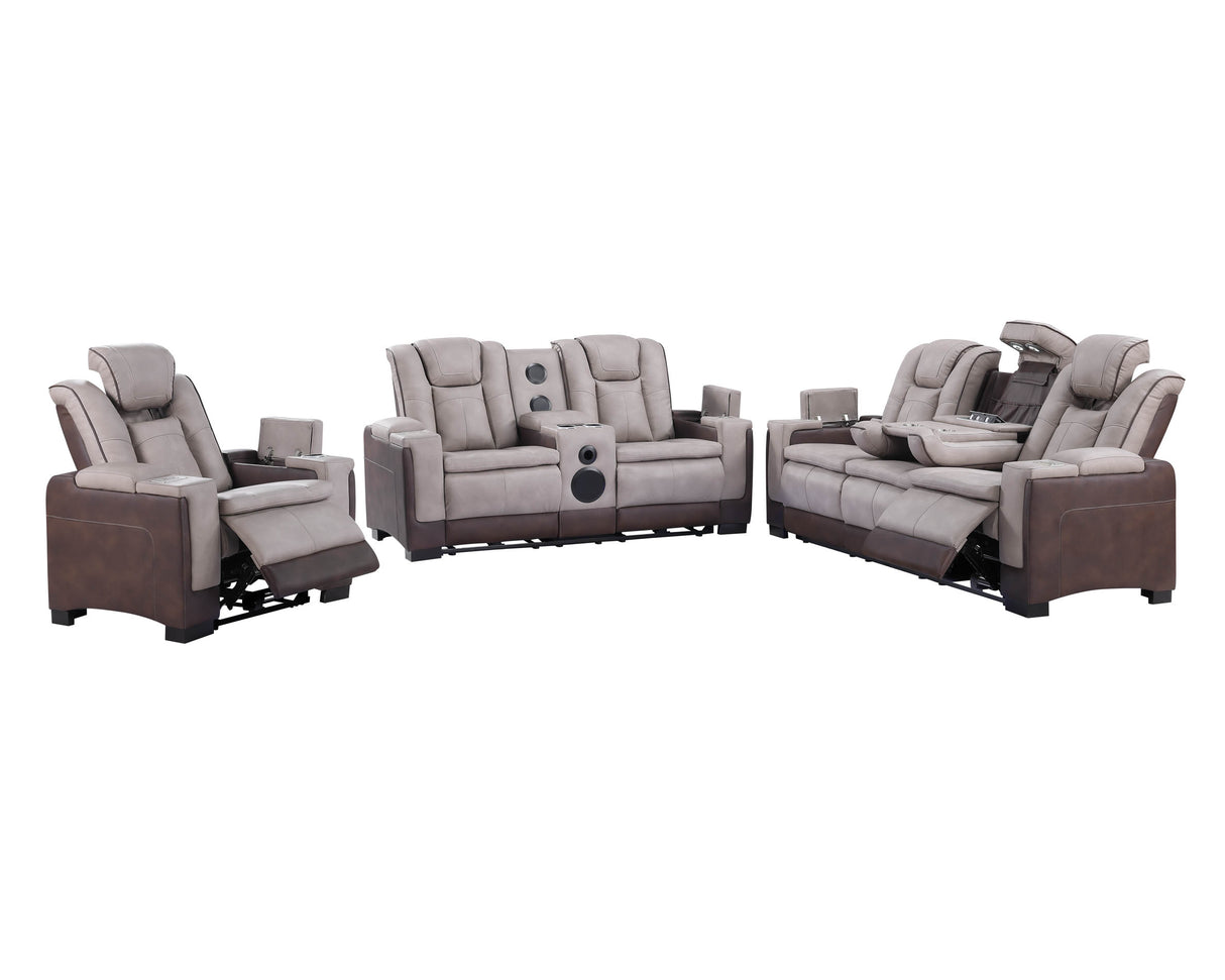 3 Piece Power Reclining Living Room Set by Sara Collections | Bel Furniture