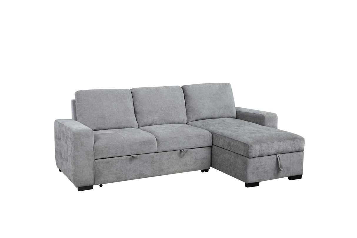 2 Piece Sleeper Sectional with Storage and Built-In Cup holders by Sara Collections | Bel Furniture
