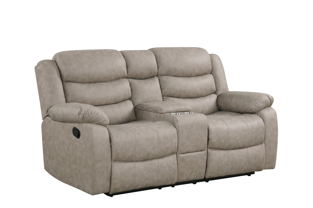 3 Piece Manual Reclining Living Room Set by Sara Collections | Bel Furniture