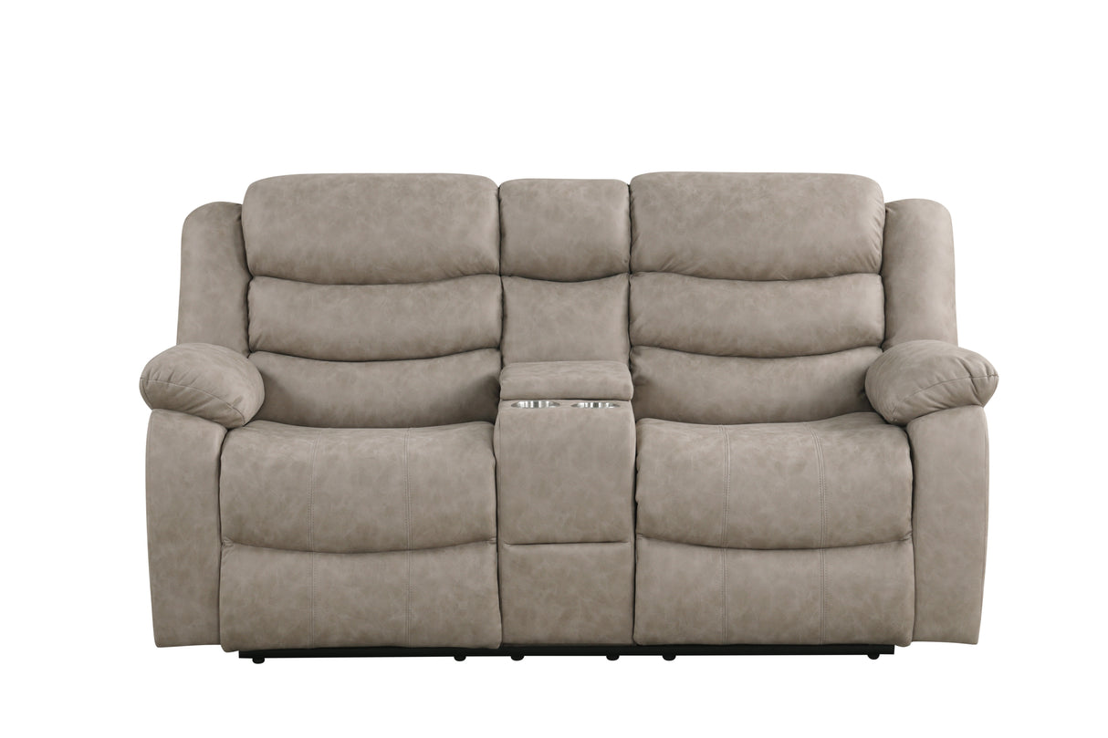 3 Piece Manual Reclining Living Room Set by Sara Collections | Bel Furniture