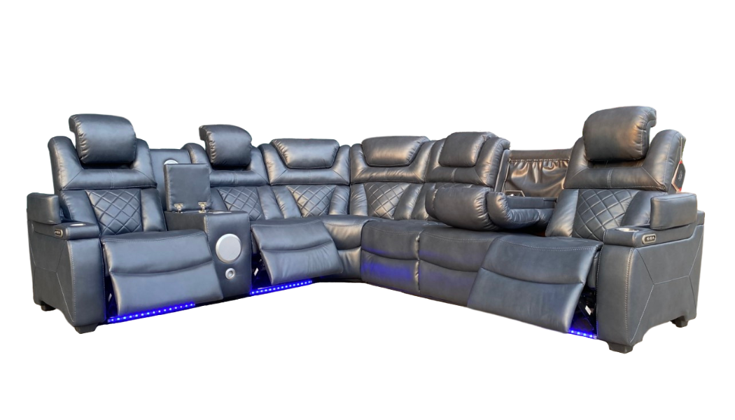 3 Piece Power Reclining Sectional by Sara Collections | Bel Furniture